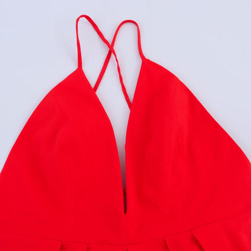 Street fashion versatile simple backless dress for women